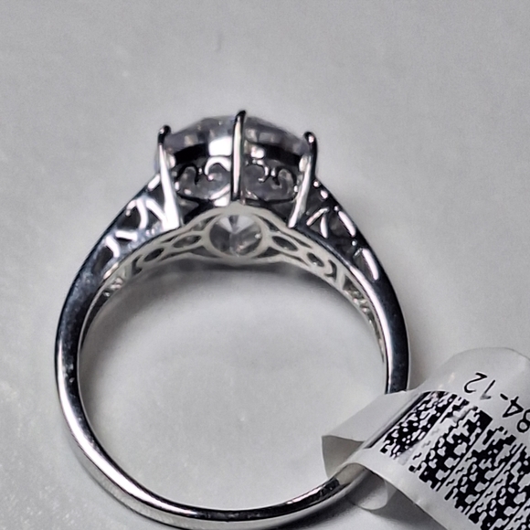 Vintage Sterling Silver JTV 925 Cubic Zirconia Women's Ring 7.3g Sz 11.5 NWT - Picture 2 of 10